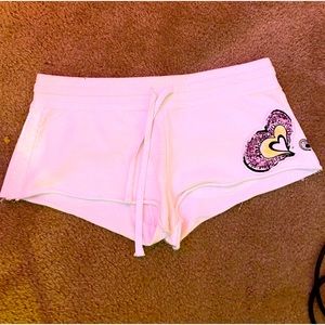 PacSun heart script beach shorts